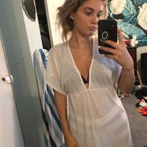 White beach cover up